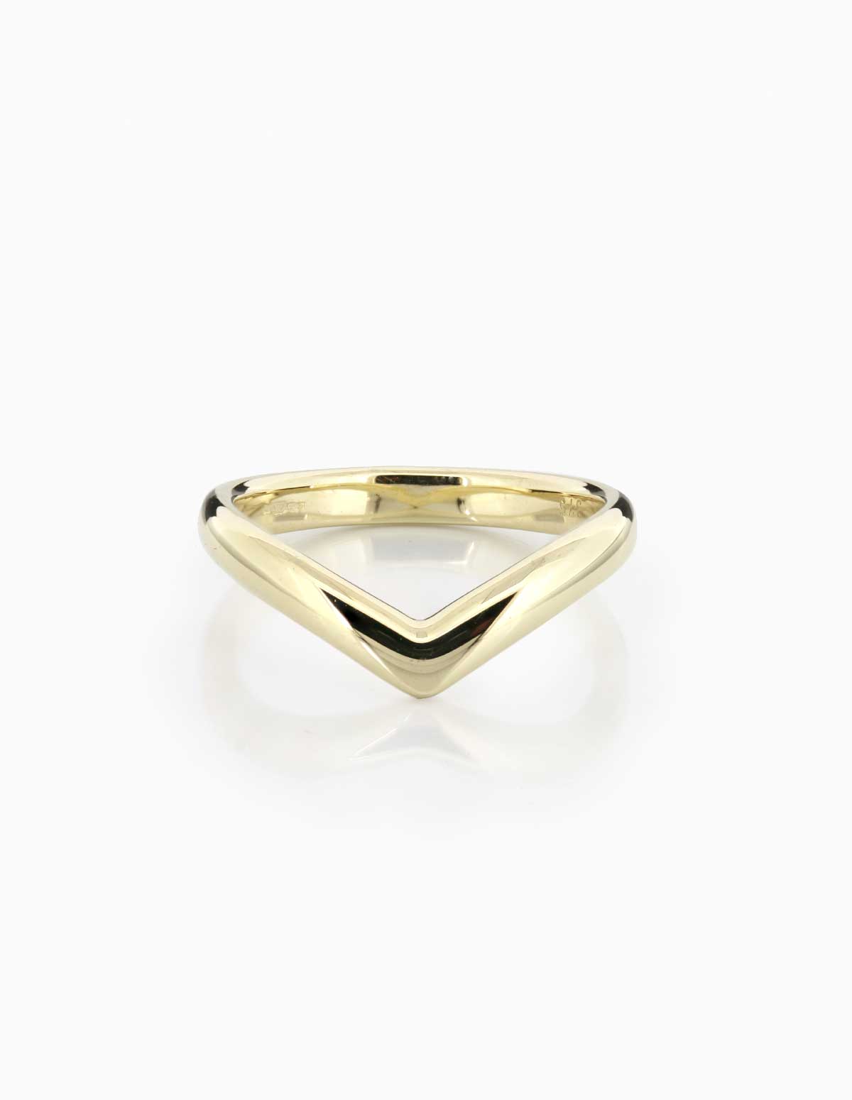 9ct Yellow Gold Wishbone Wedding Ring Thejewelleryworkshop